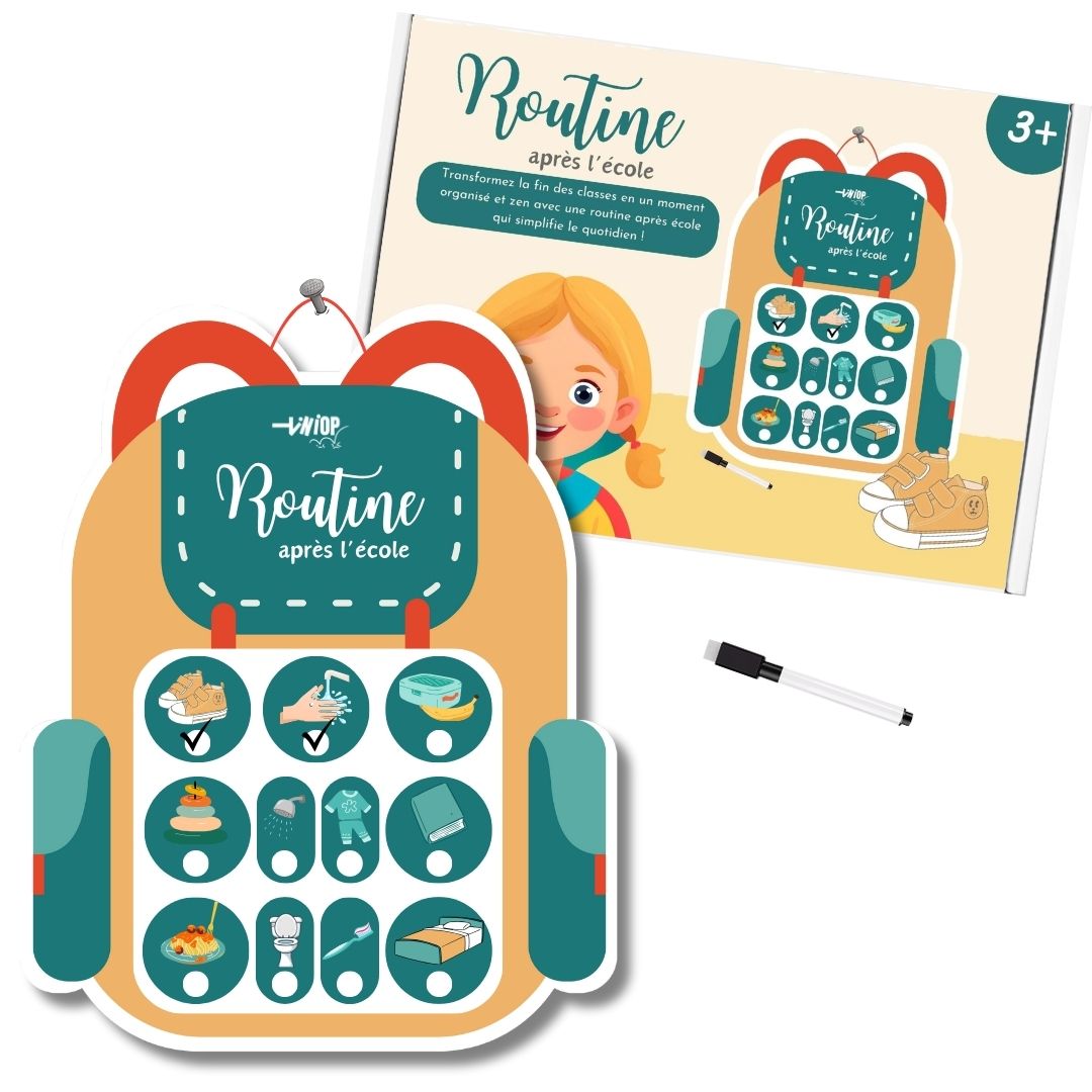 TINIOP®-Tableau de Routine Enfant après l'école – Rentrée Maternelle ou École