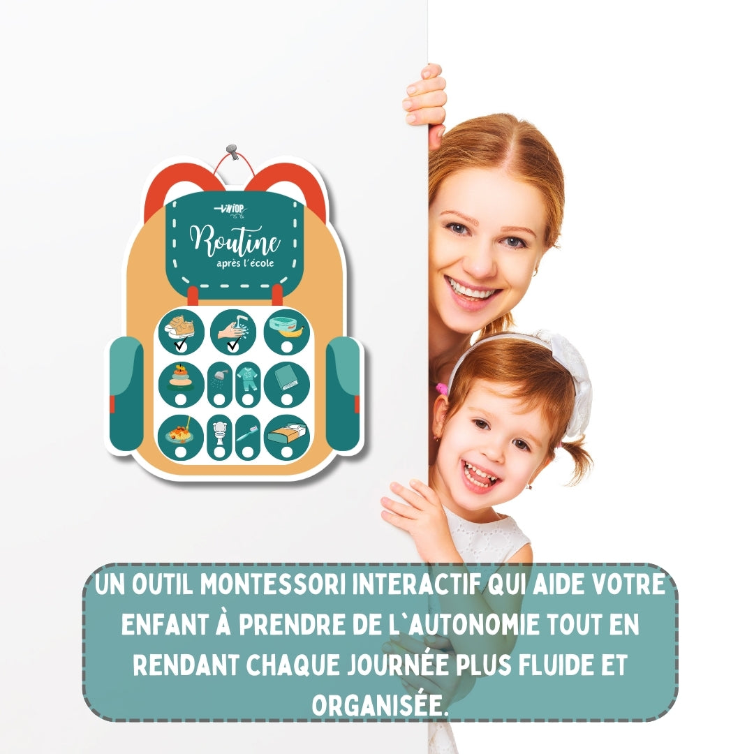 TINIOP®-Tableau de Routine Enfant après l'école – Rentrée Maternelle ou École
