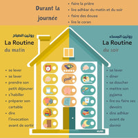 Tableau la routine du Petit Muslim – Pour des journées bien organisées et remplies de baraka