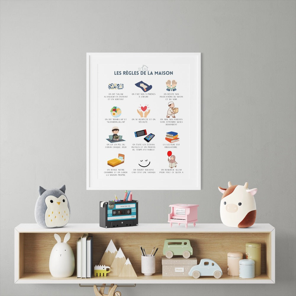 Affiche "Les règles de la maison" – A4 à imprimer (PDF)