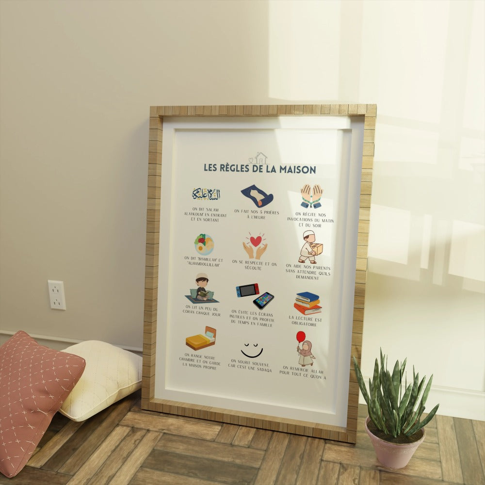 Affiche "Les règles de la maison" – A4 à imprimer (PDF)