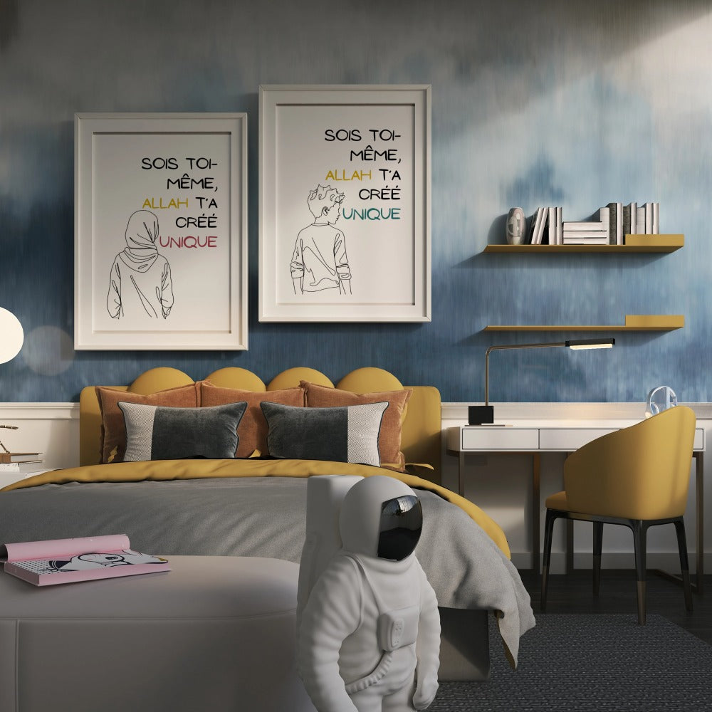 Sois toi-même, Allah t’a créé unique – Affiche islamique à imprimer (PDF)