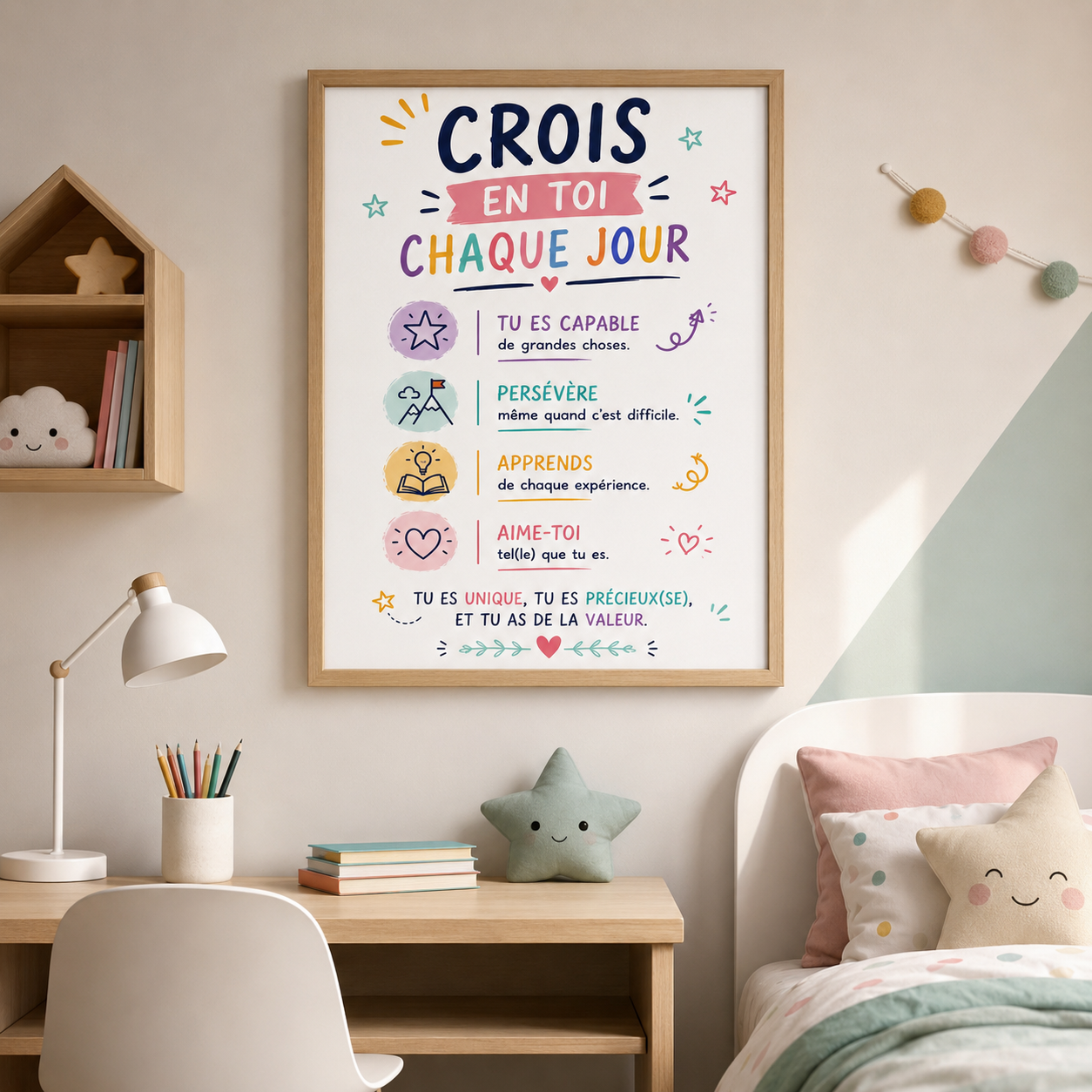 Crois en toi chaque jour – Affiche A4 à imprimer (PDF)