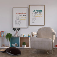 La prière est ton super pouvoir – Affiche islamique fille & garçon (PDF à imprimer)