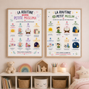 La Routine du Petit Muslim / de la Petite Muslima - Affiche A4 PDF